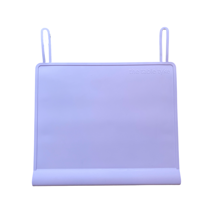 Purple table placemat with straps on a white background